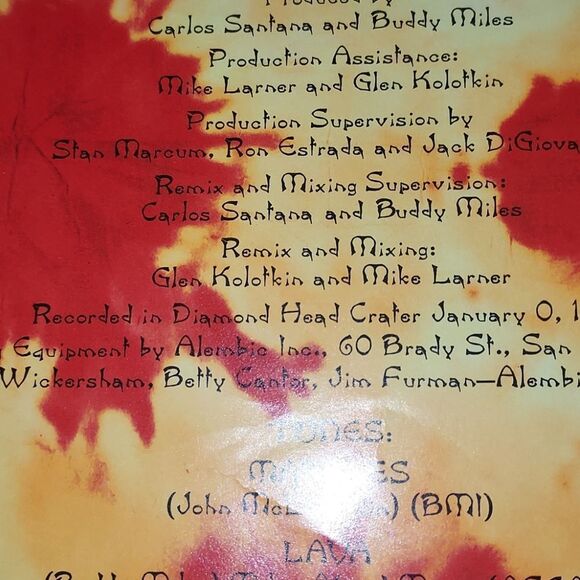 Carlos Santana Buddy Miles 1972 LP Album - Picture 8 of 10